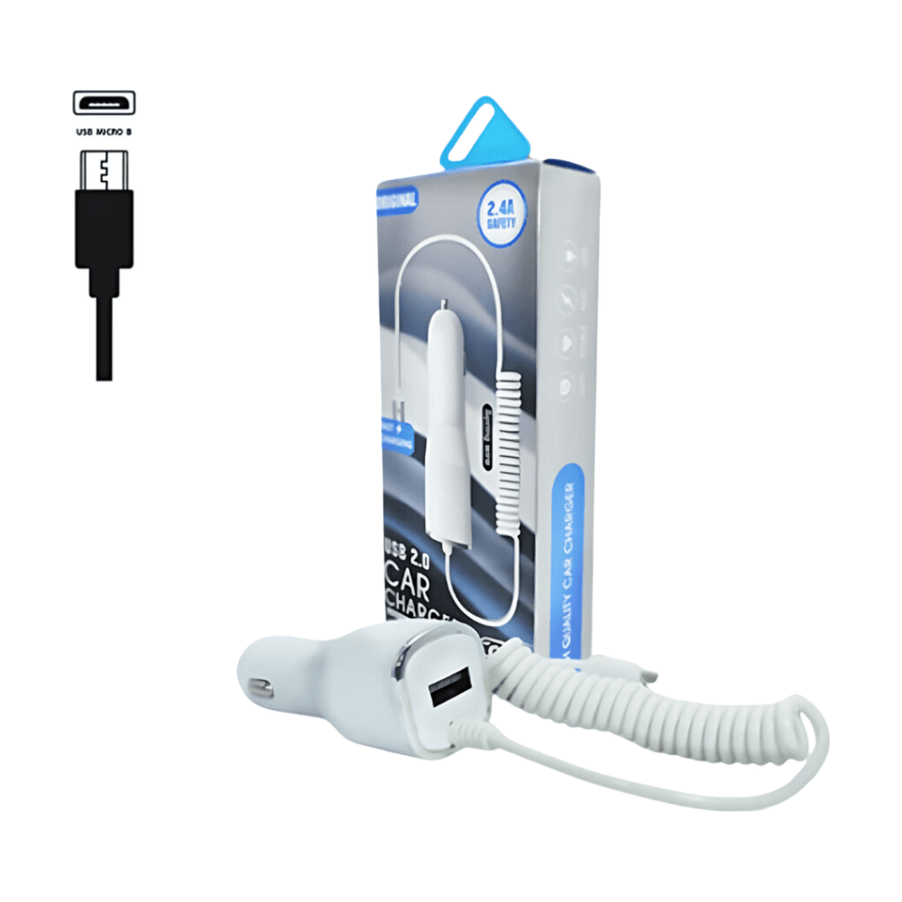 شاحن سيارة مايكرو مع فتحة USB إضافية - خمسات
