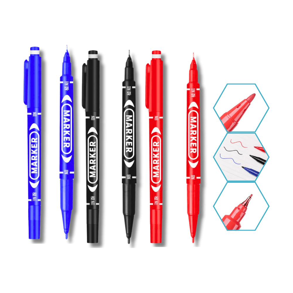 مجموعة أقلام فلوماستر
برأس مزدوج | 6 أقلام