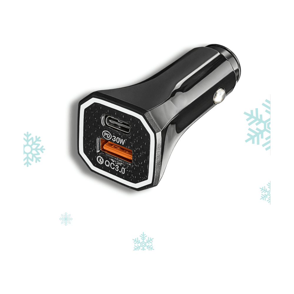 شاحن سيارة بمنفذي USB و Type-C
